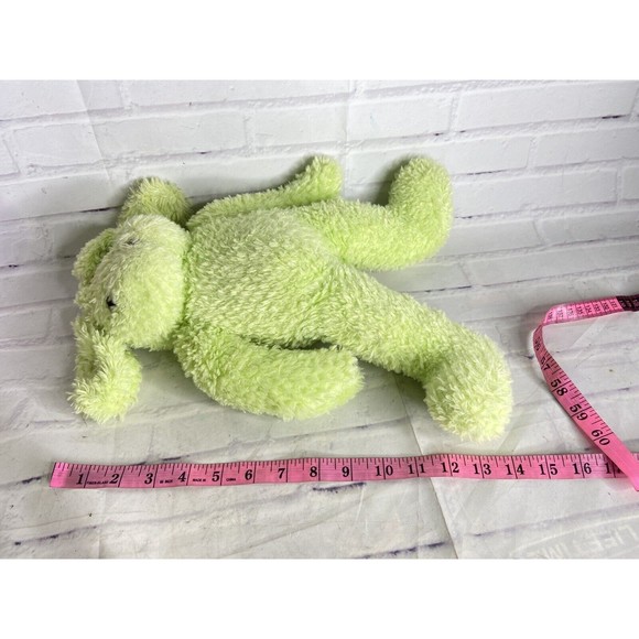VTG Wacky Bear Factory Plush Green Bunny Stuffed Animal Toy Zipper Back 2000 - Picture 7 of 7